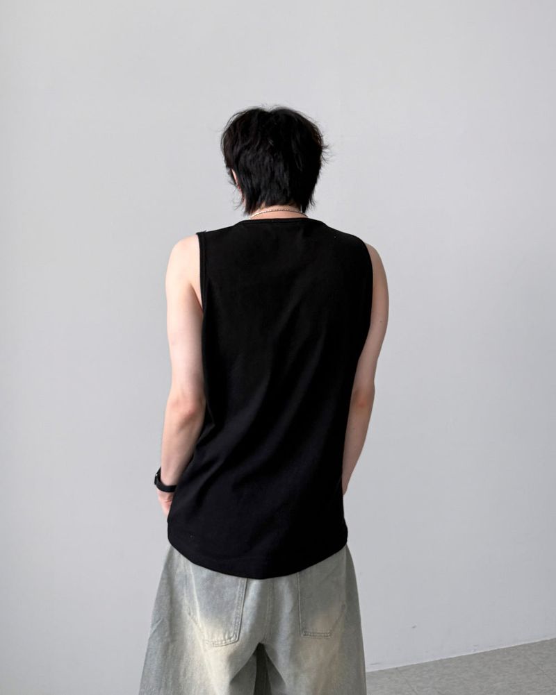 Luden Henley-Neck Sleeveless