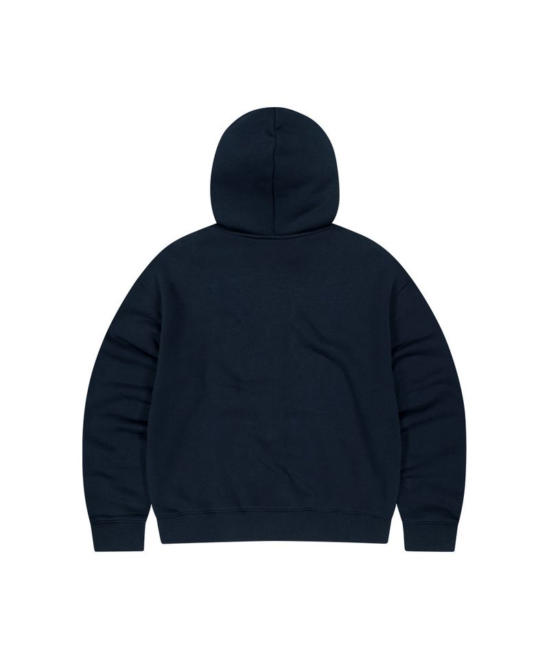 BASIC LOGO ZIP-UP HOODIE_NAVY