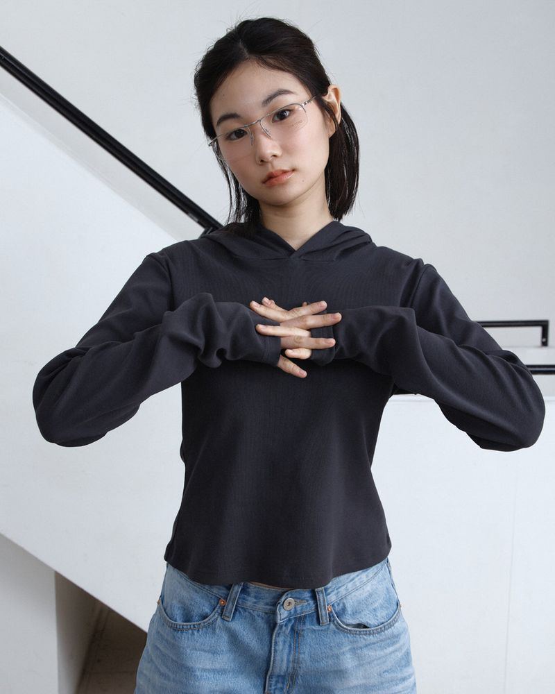 Basic Slim Fit Logo Hoodie