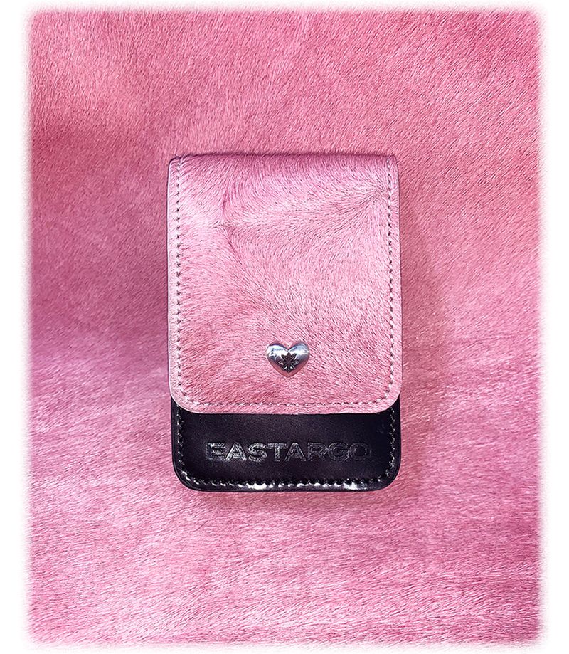 PINK HEART BENTO WALLET (ENAMEL BK)