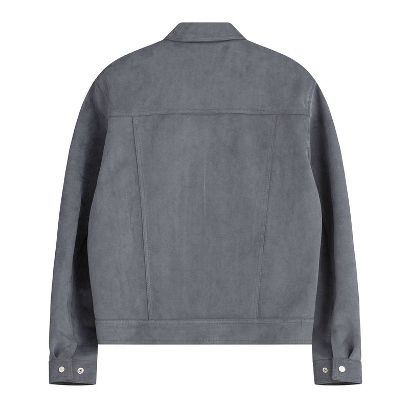 Standard Suede Trucker Jacket (Gray)