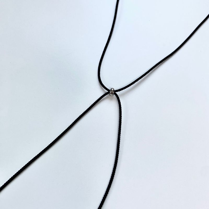 simple knotted string necklace