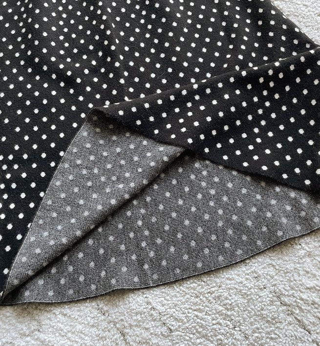 Lua Dot Knit Banding Flare Skirt