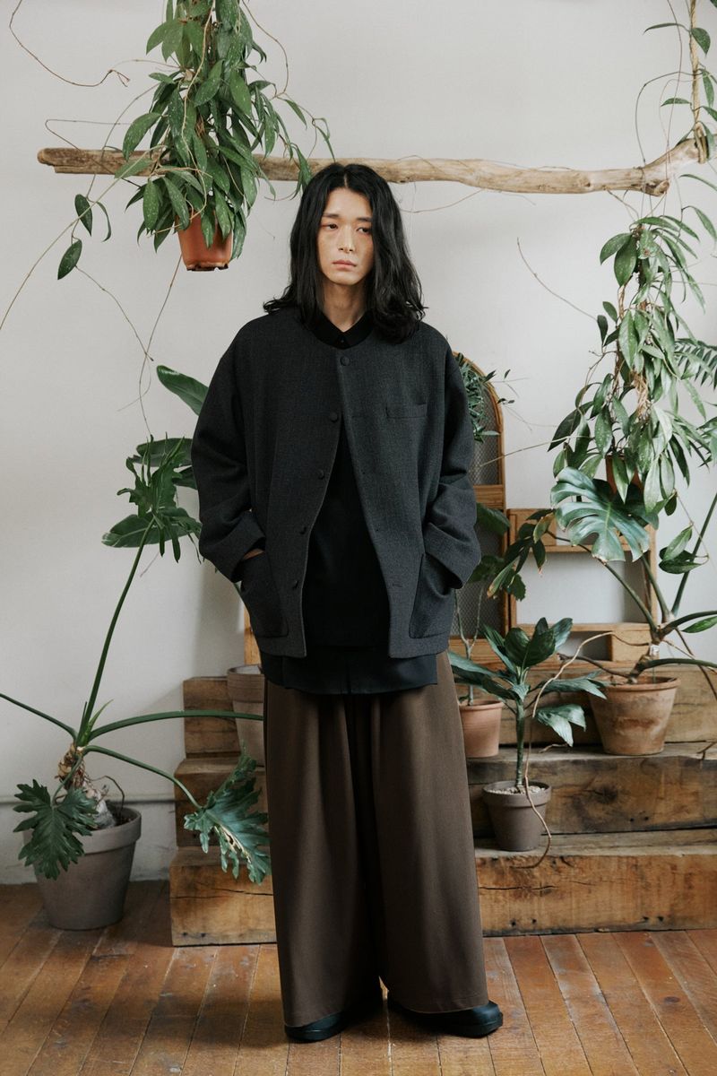 unisex tweed jacket charcoal