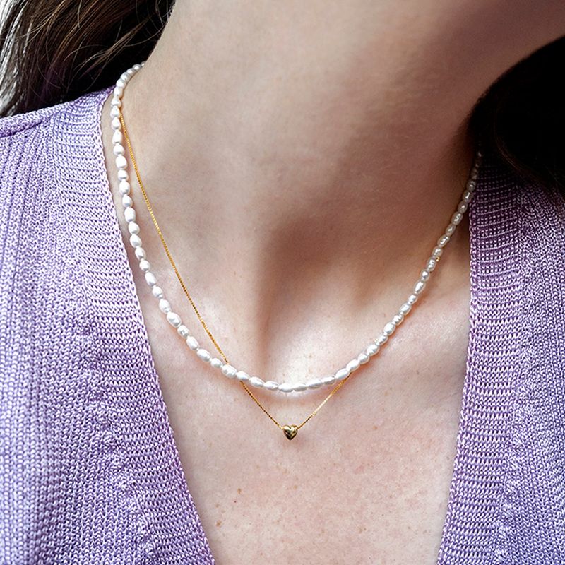 L'OMBRILLANT(ロムブリラント)の「Petit heart pearl necklace (SET)(Accessories)」