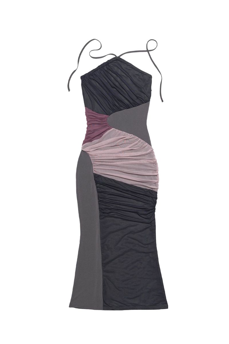 DARLING, YOU ARE BAD（YOU ARE BAD）の「SHIRRING HALTERNECK DRESS #GRAY（Dresses）」