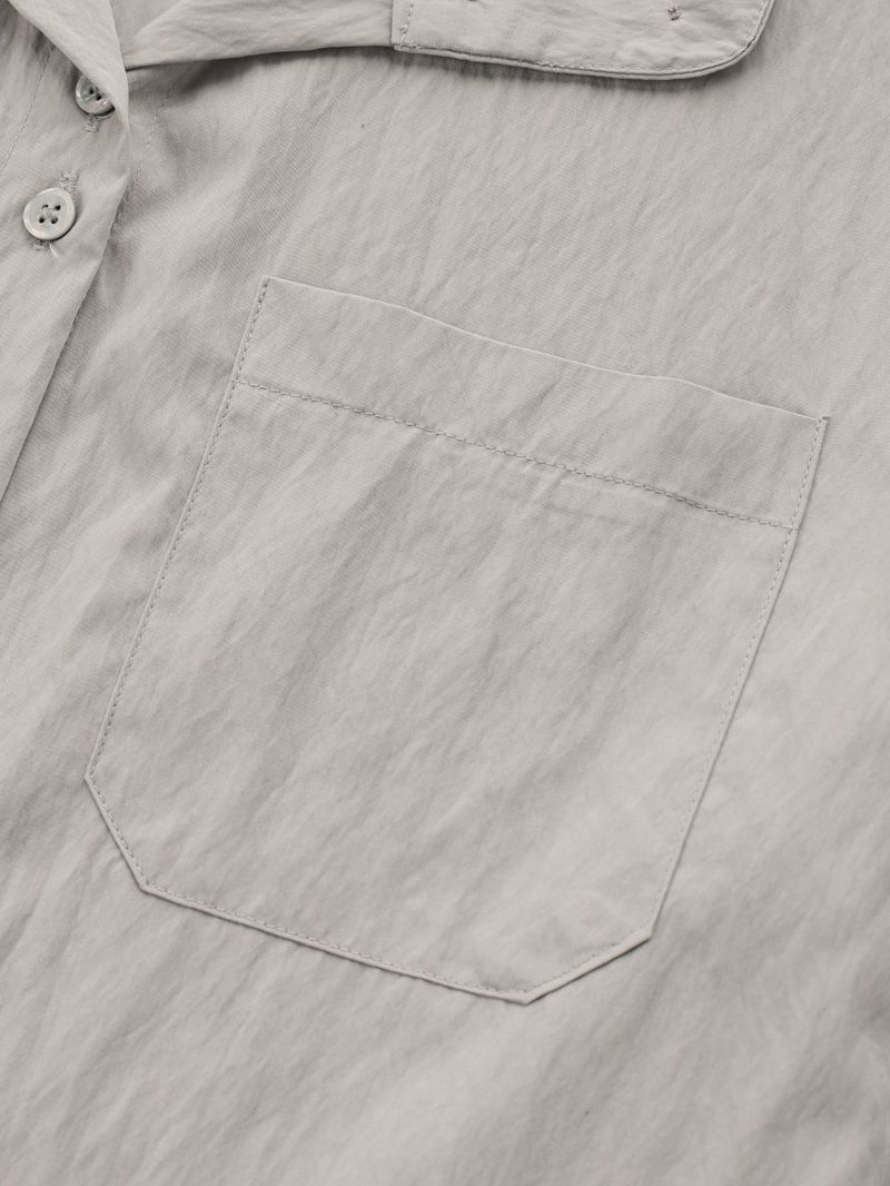 Urban High-neck String Shirt_Grey