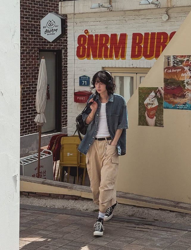 Reason Bermuda Pintuck Cargo Pants