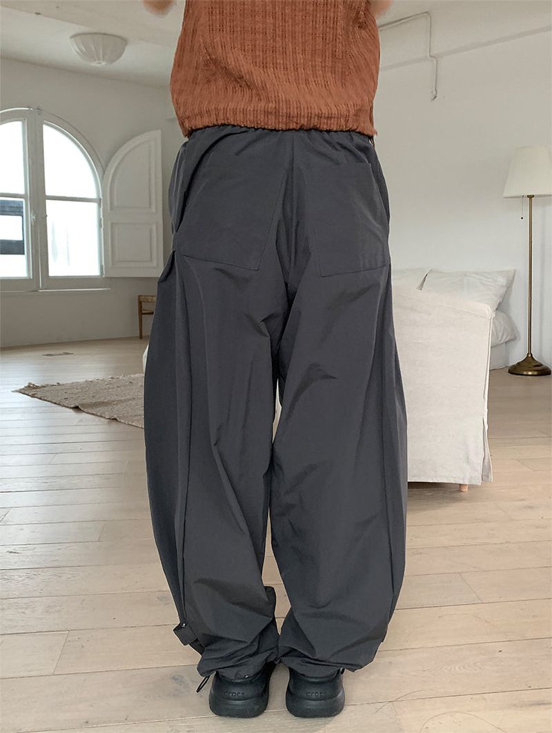 NYLON BIJO SNAP BUTTON PANTS (4C)