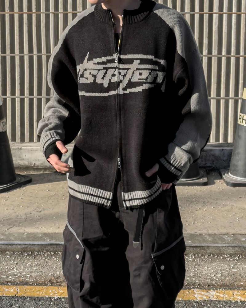 Corel Two-Way Raglan Knit Zip-Up