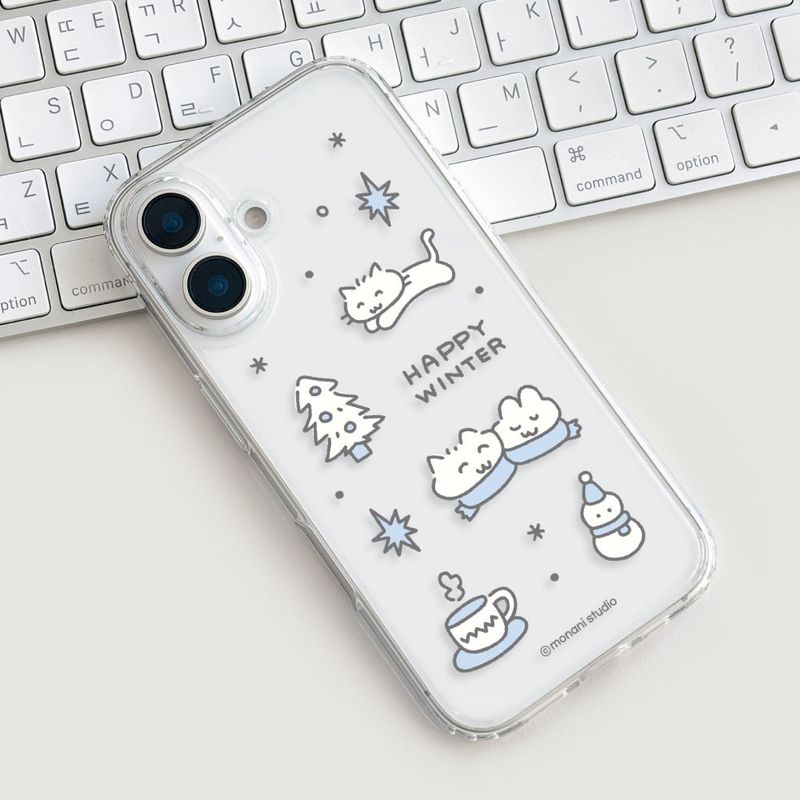 [Gel-hard] Winter cat Phone case (only case)
