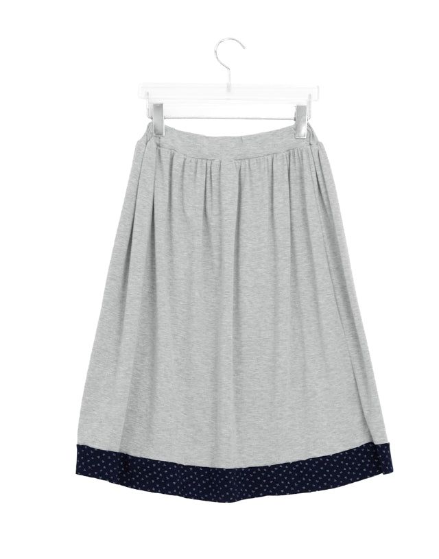 Bert Color Matching Banding Flower Midi Skirt