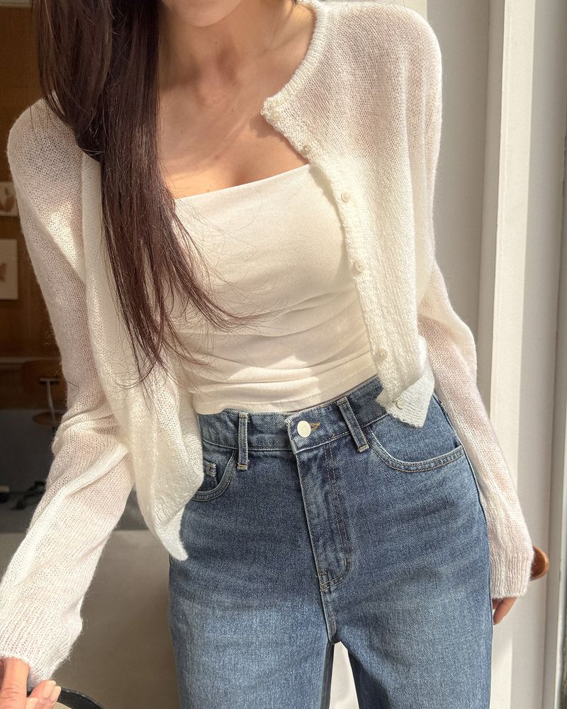 Neren see‑through cardigan