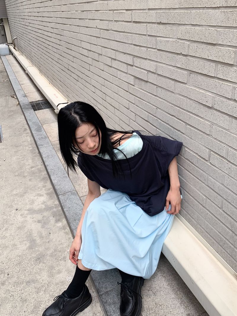  UNBAL SHOULDER COTTON TOP