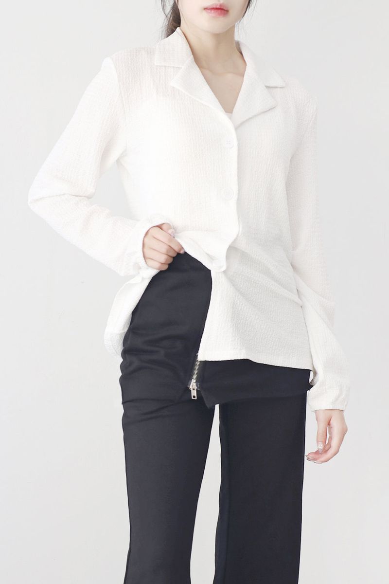 NONCODE（ノンコード）の「Tean Kara Shirring Blouse（Tops）」