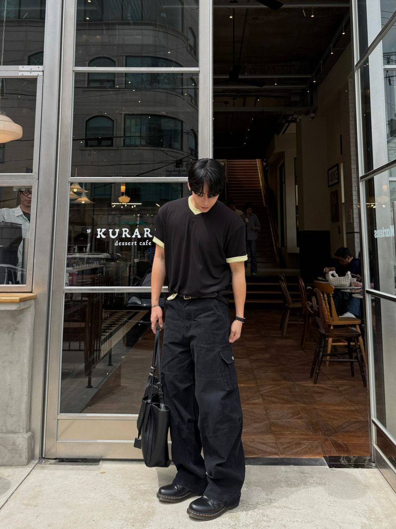 Lone dying wide cargo pants