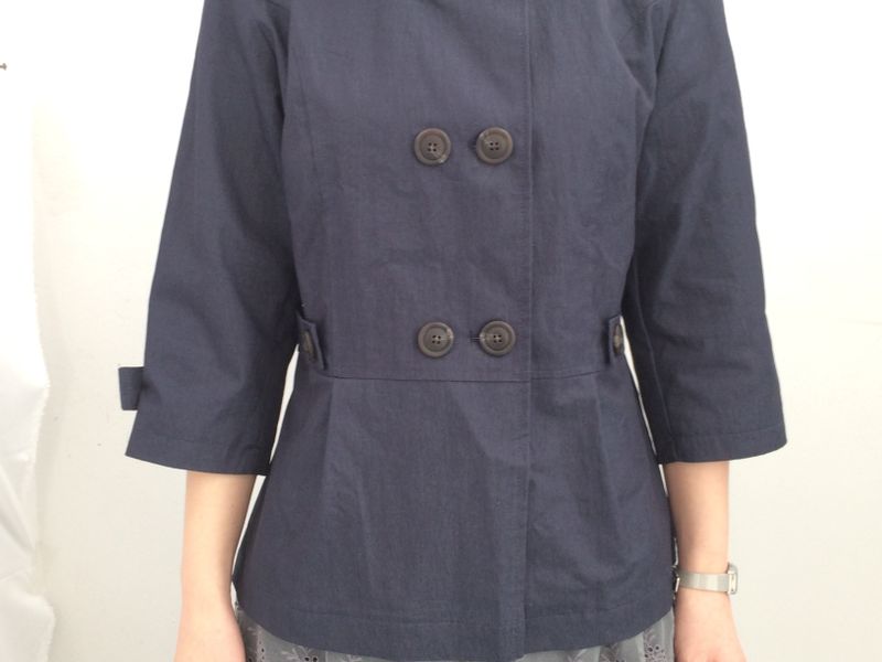 Semi-A-Line Double Button Jacket