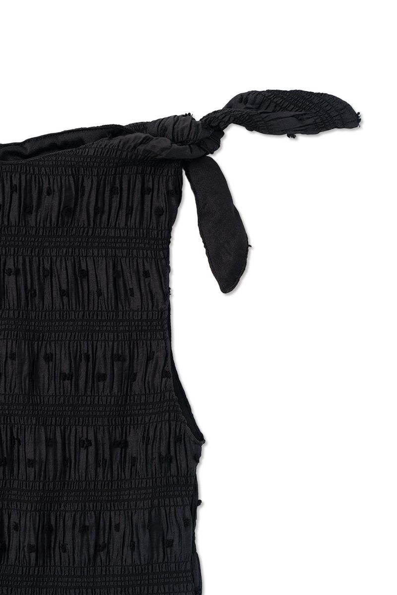 Smoke shirring blouse_black