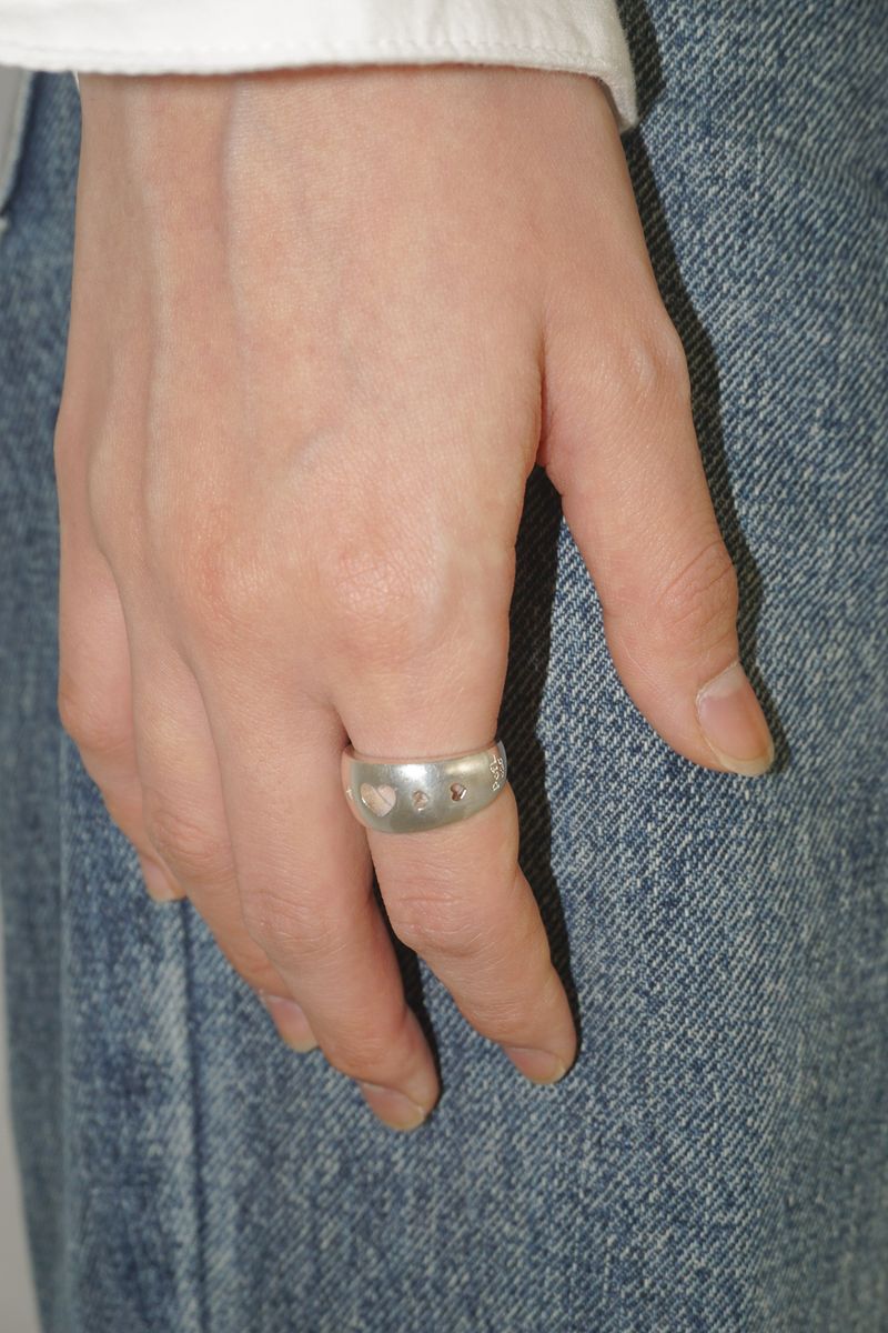 [MADE]WESTERN HEART HOLE RING