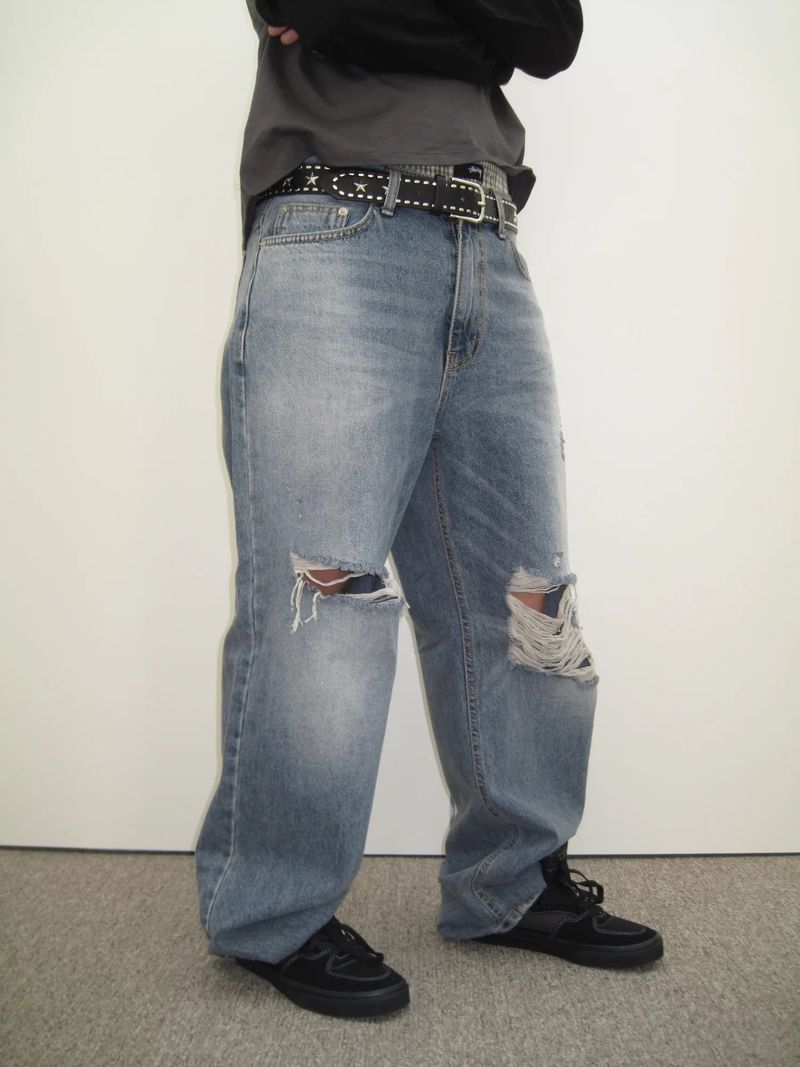 589 Asymmetric Damaged Pants