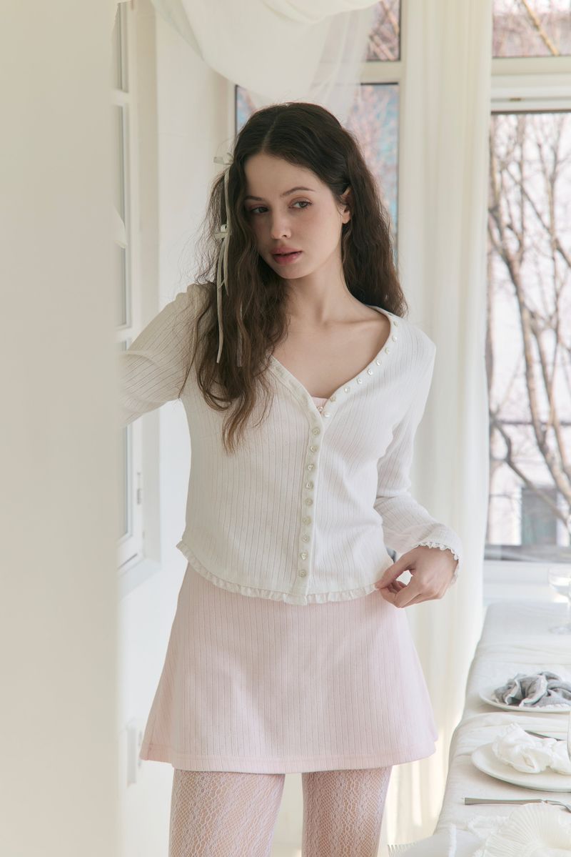 Sweet Dreams Button Cardigan (White)