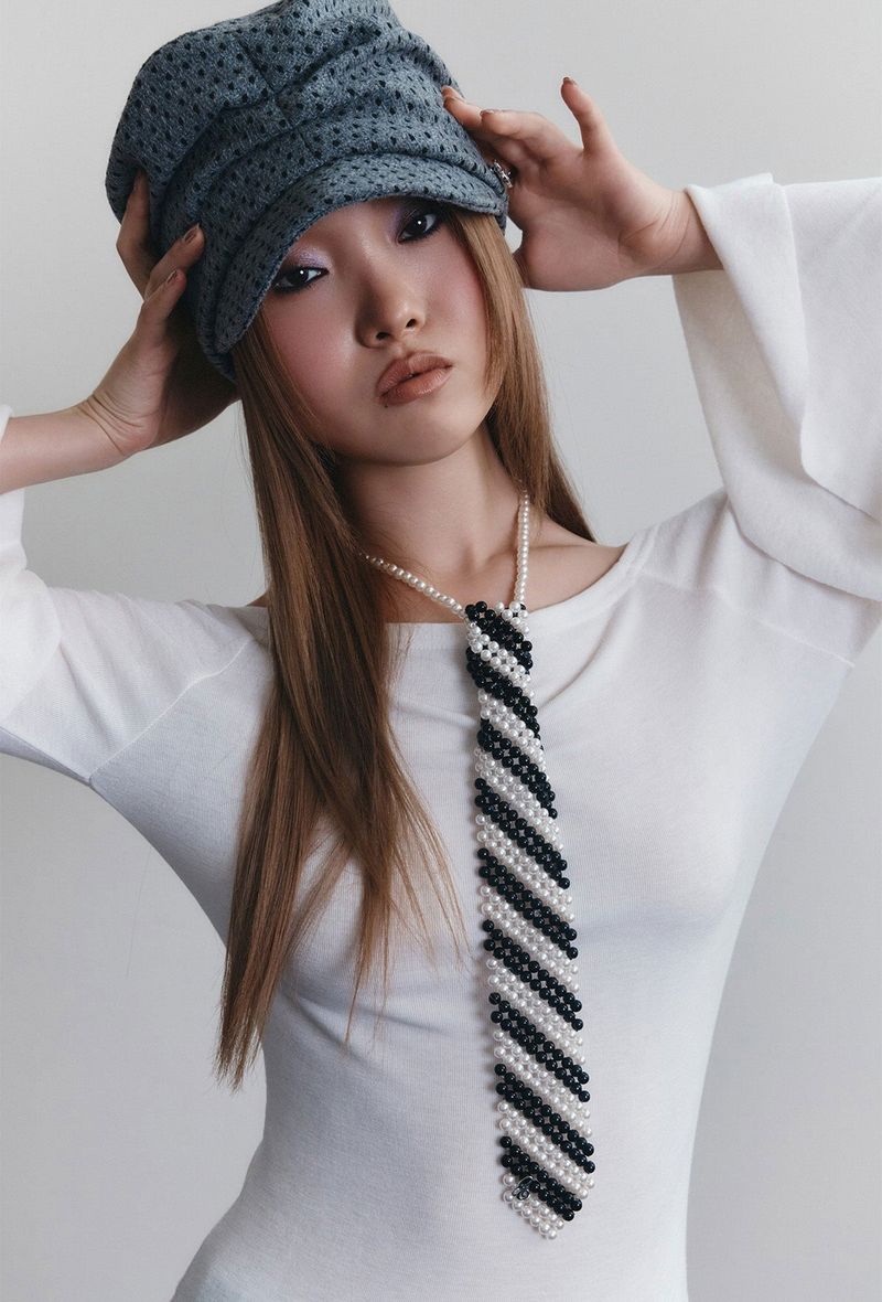 SOFIA CAP (POLKA DOT GREY)