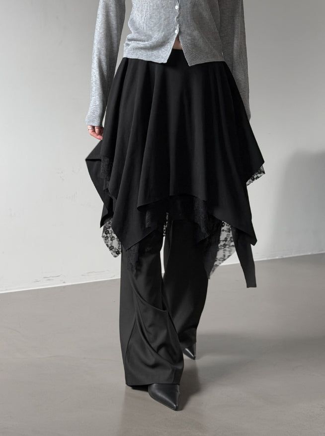 Softy Lace Layered Tiered Skirt