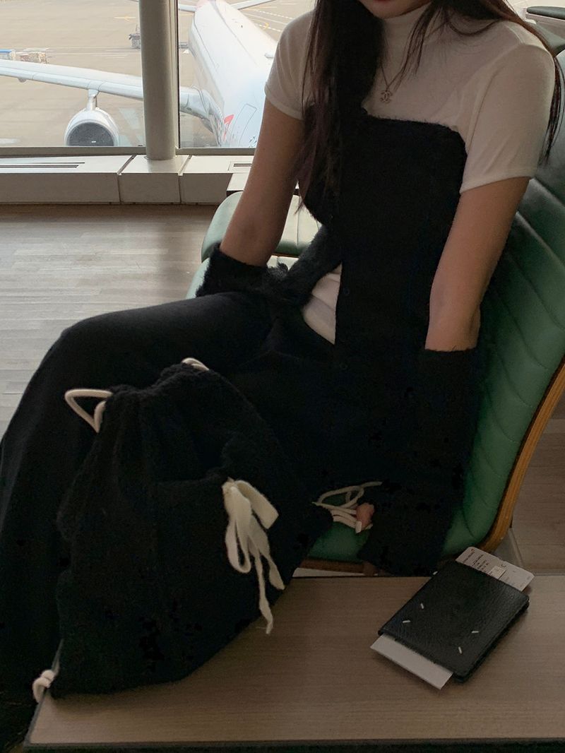 [MADE] Airport long bootcut banding pants -Basic