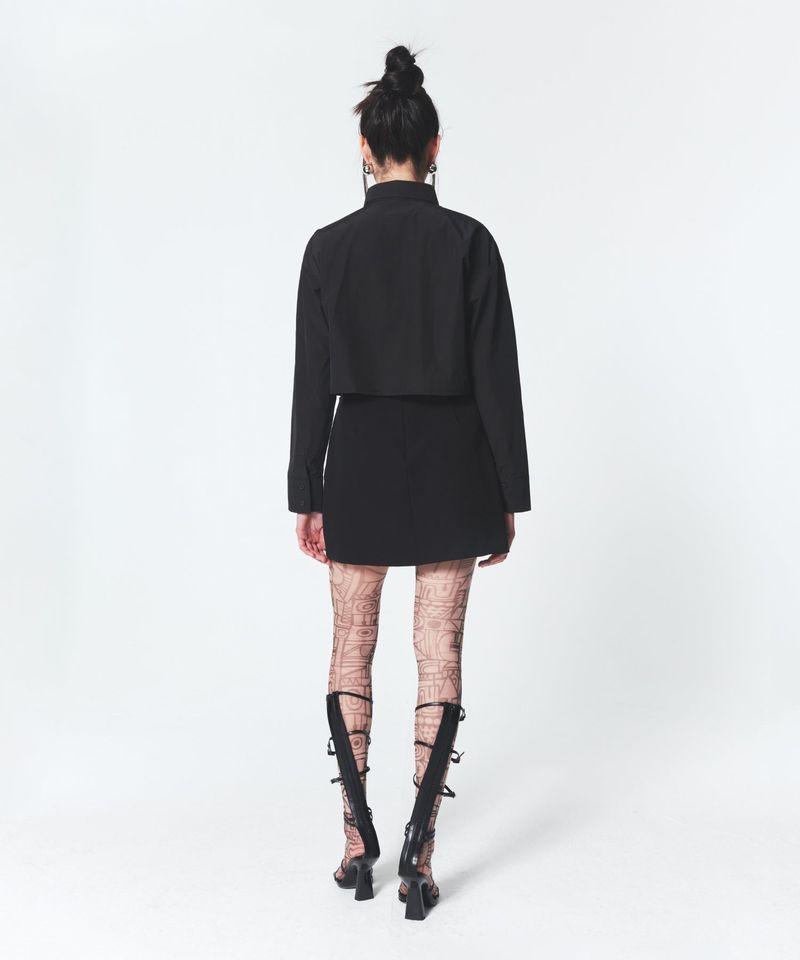 Single Button Shirt Black