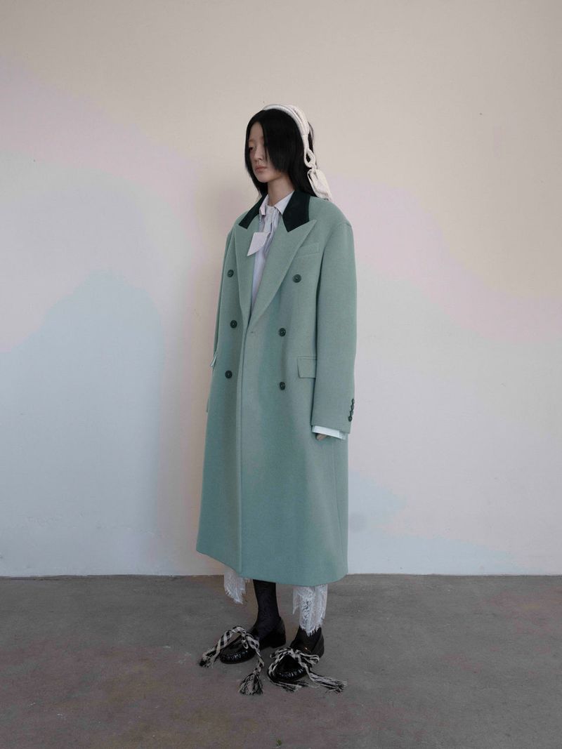 Vintage Sky Wool Coat