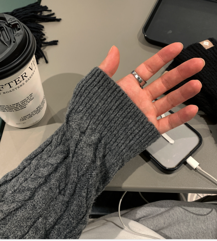 Amp Ghost Cable Semi-Over Two Way Knit Zip-Up