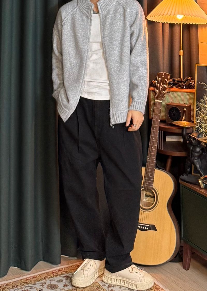 [virstyle original] INKKI Two-Way Wool Knit Zip-Up 2COLOR