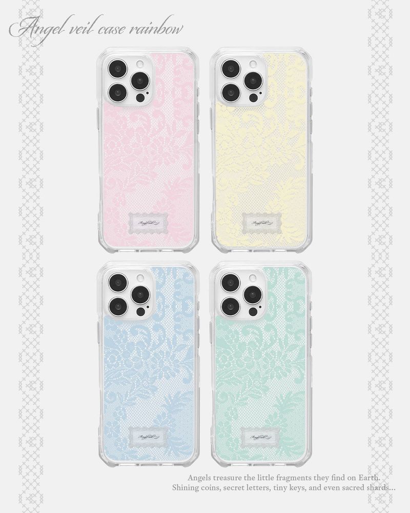 SOLARBEEAM（ソーラービーム）の「エンジェル ヴェール レース レインボー ジェルハードフォンケース（スマホグッズ/小物）」