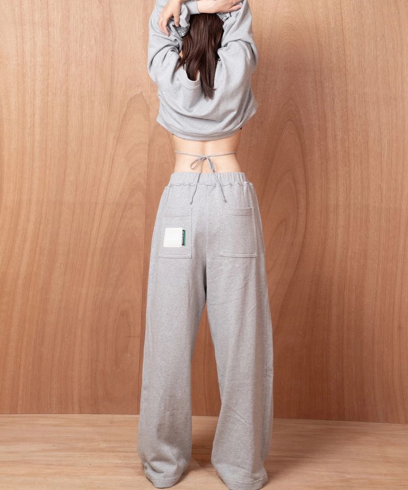 One-Shoulder Crop Sweatshirt-Grey