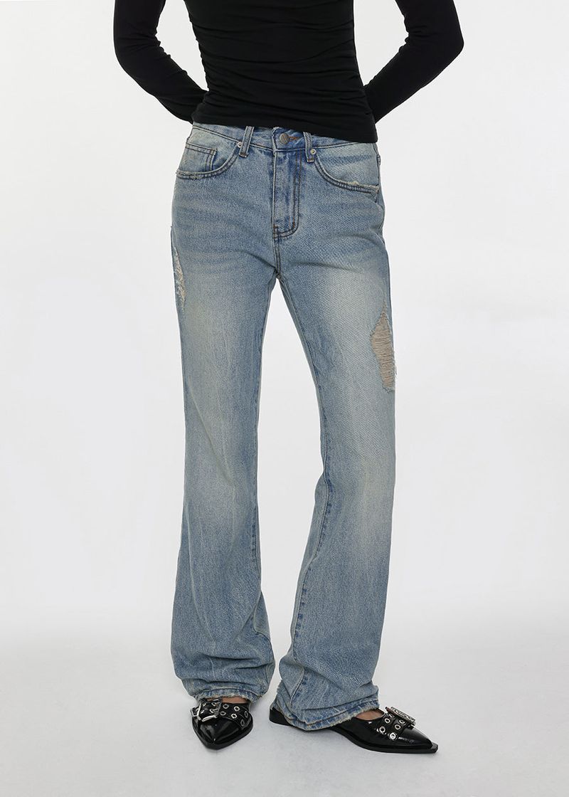 [MADE] Carry Damage Bootcut Denim Pants