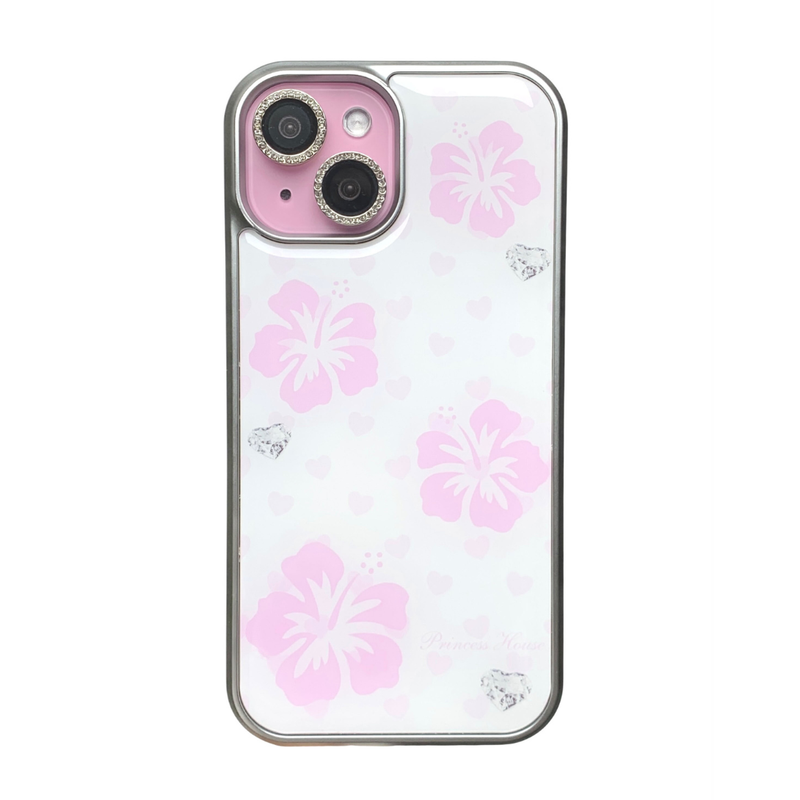 princess house(プリンセス ハウス)の「Aloha gal phone case (pink) - silver epoxy(Smartphone Accessories)」