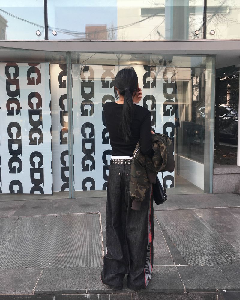 レイヤードボタンTシャツ