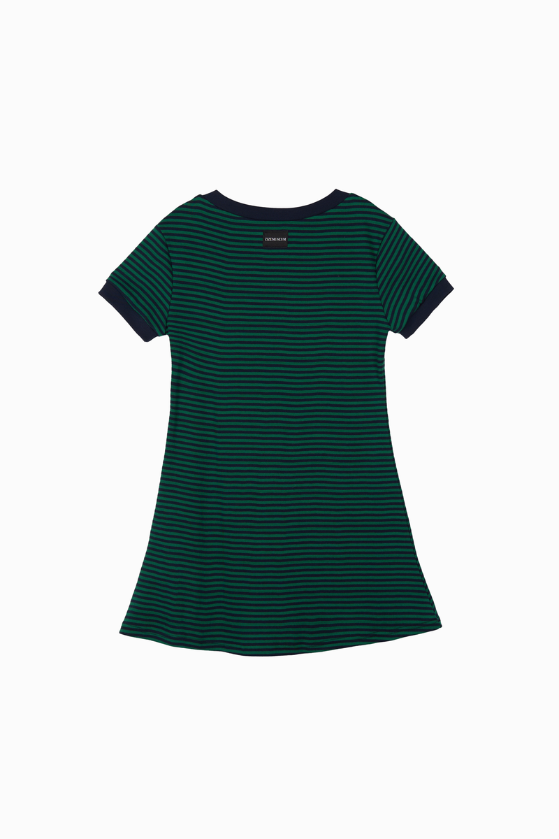V NECK STRIPE OPS (GREEN)