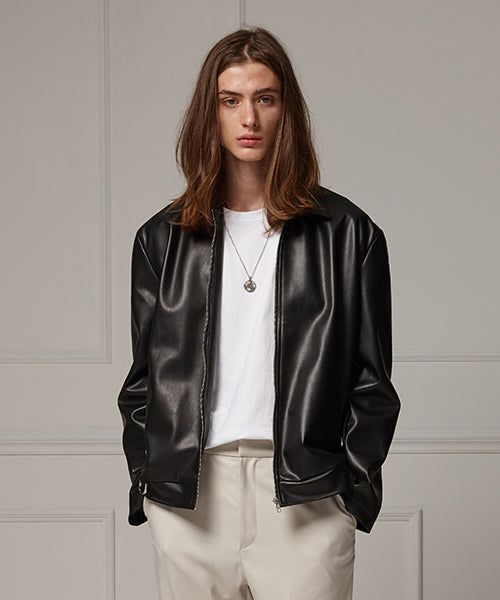 Nineeleven（ナインイレブン）の「Low-cut leather jacket（Jackets/Outerwear）」