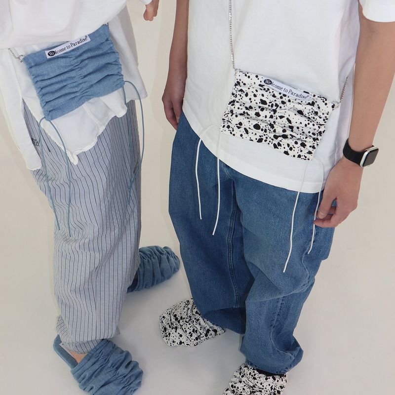 mimi bag (Milk Cow) + silver chain 
