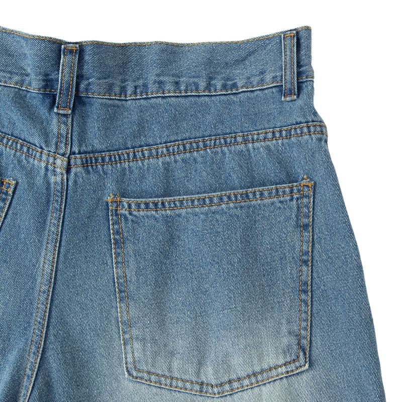Fire Rose Bermuda Denim Pants Blue