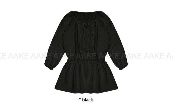 WAIST SHIRRING LONG BLOUSE