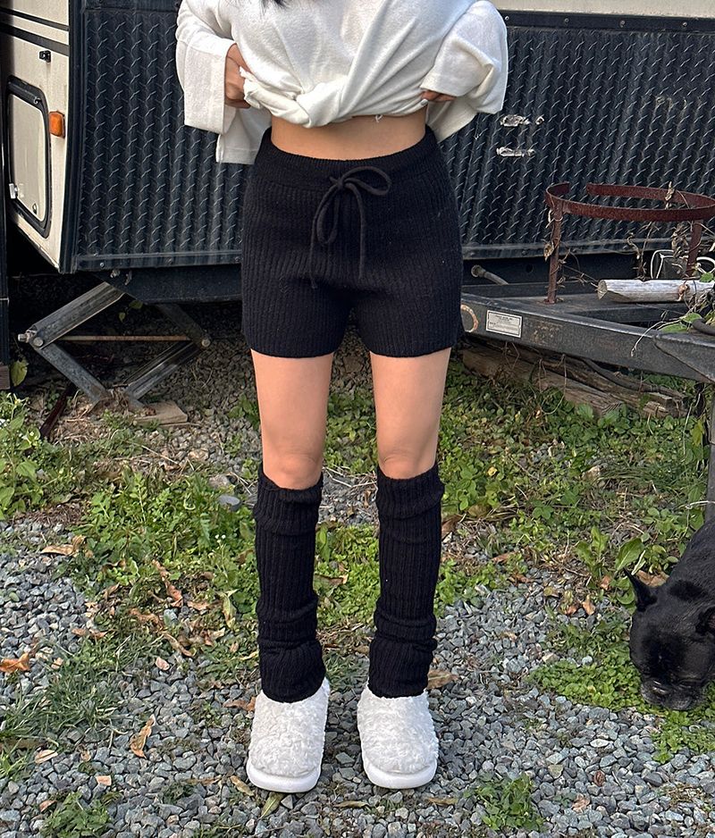 ribbed knitwear oversized socks leg warmer
