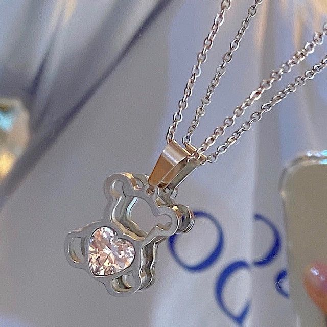 BELLAIS（ベライス）の「Crystal bear necklace（Accessories）」