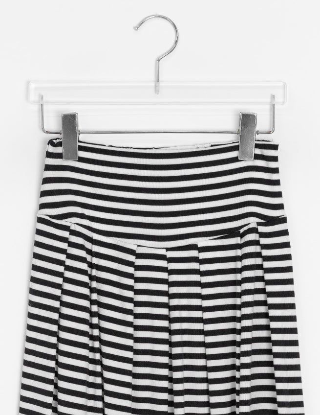 Ryujini striped long skirt