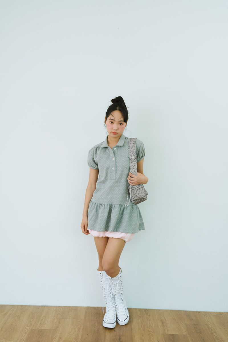 SOFTY DOT PIQUE DRESS 