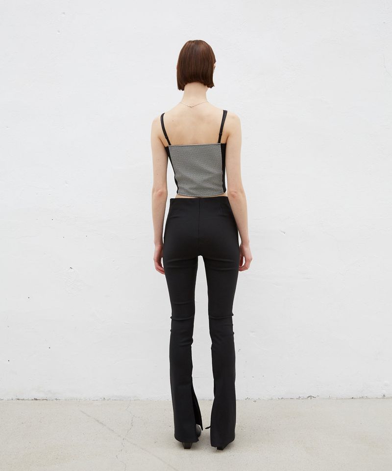 HOUNDSTOOTH CORSET SLEEVELESS