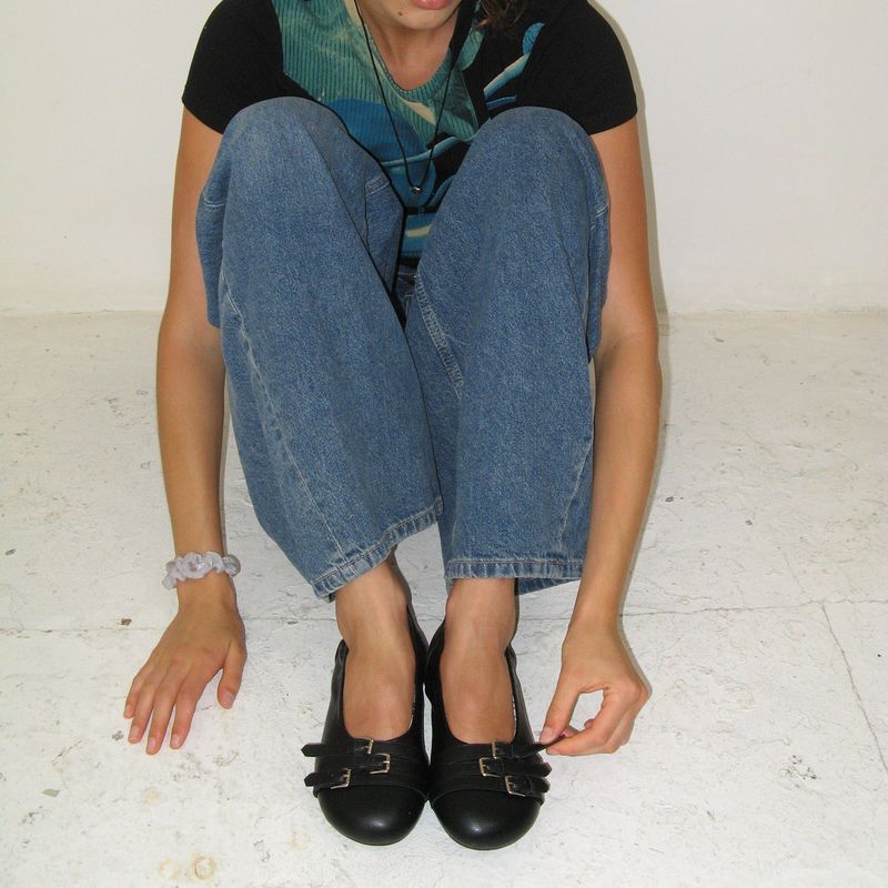 Closet 0040. Three Belted Flat Shoes - 3colors