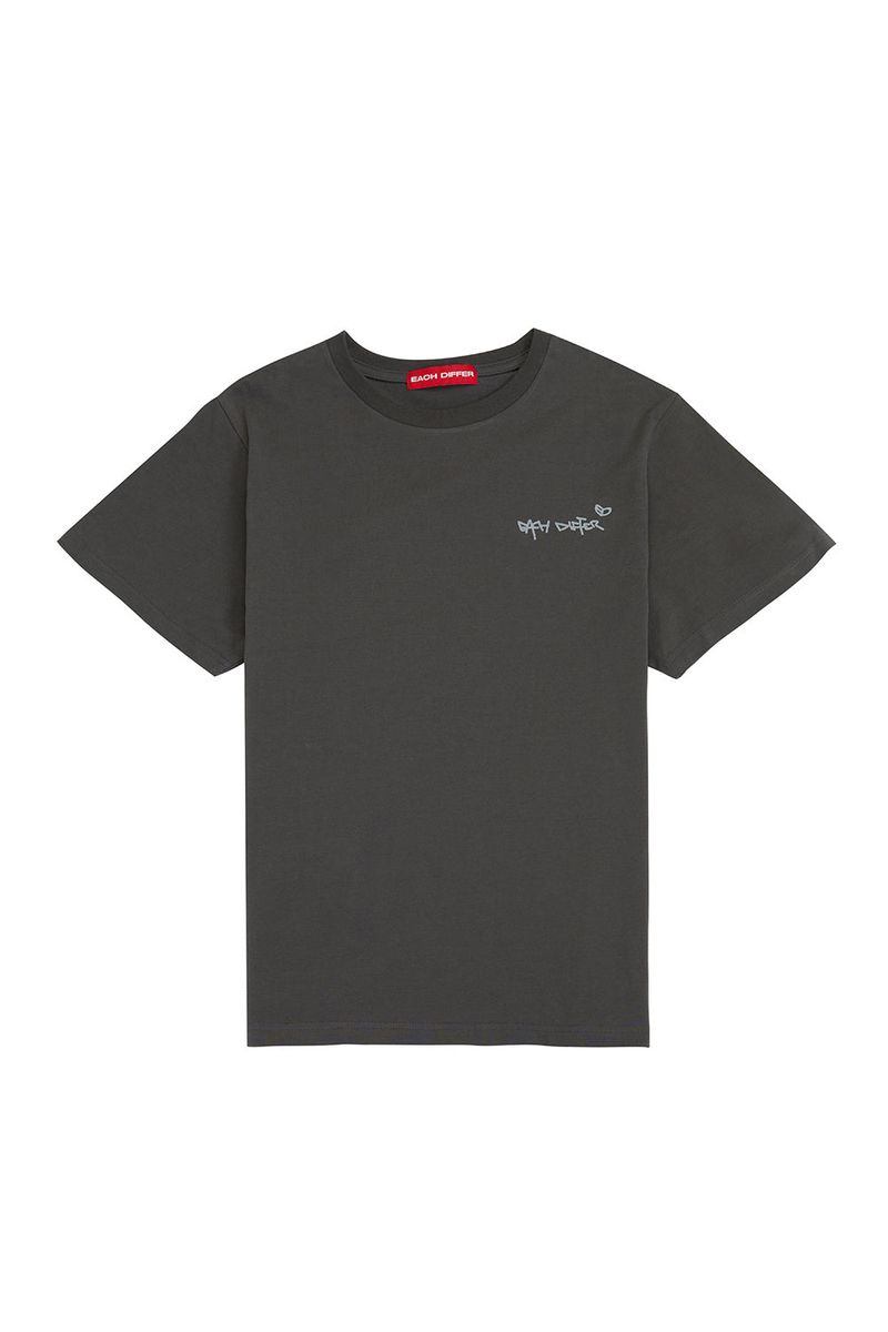 SLOGAN T-SHIRT_CHARCOAL