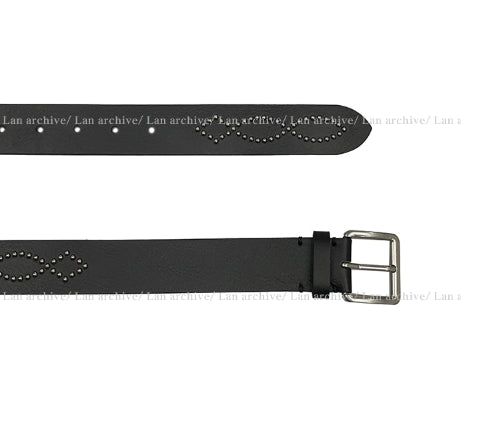 35mm real leather stud belt